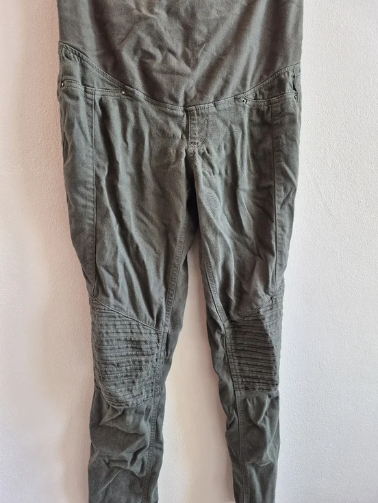 Olive Green Moto Style Materinty Pants By H&M Size 10 - Picture 3 of 6